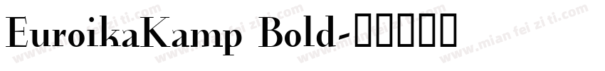 EuroikaKamp Bold字体转换